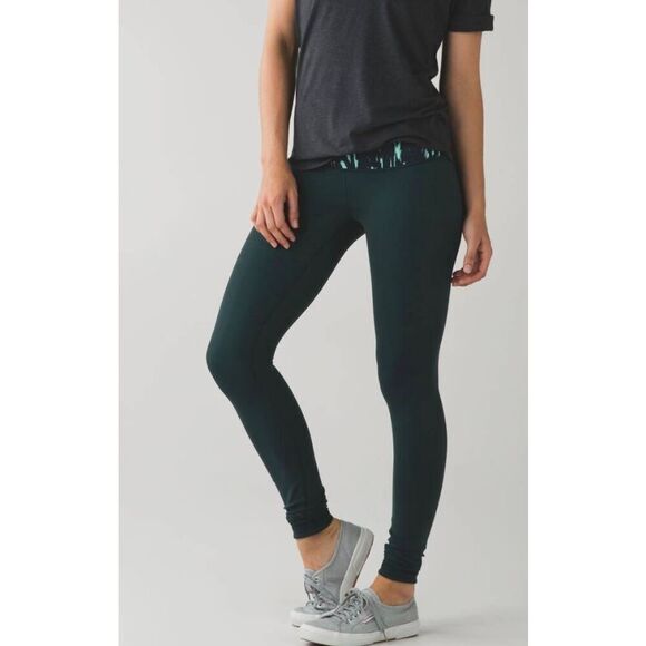 LULULEMON ATHLETICA Wunder Under Pant III In Dark Fuel/Menthol (Reversible) Size - Picture 1 of 5